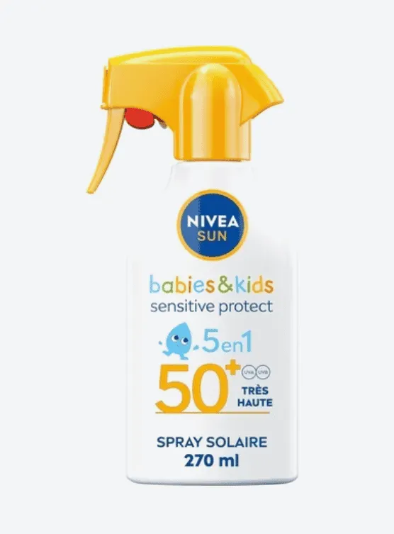 NIVEA KIDS - Spray Solaire Bébés & Enfants Sensitive Protect SPF50+ - 270 ml