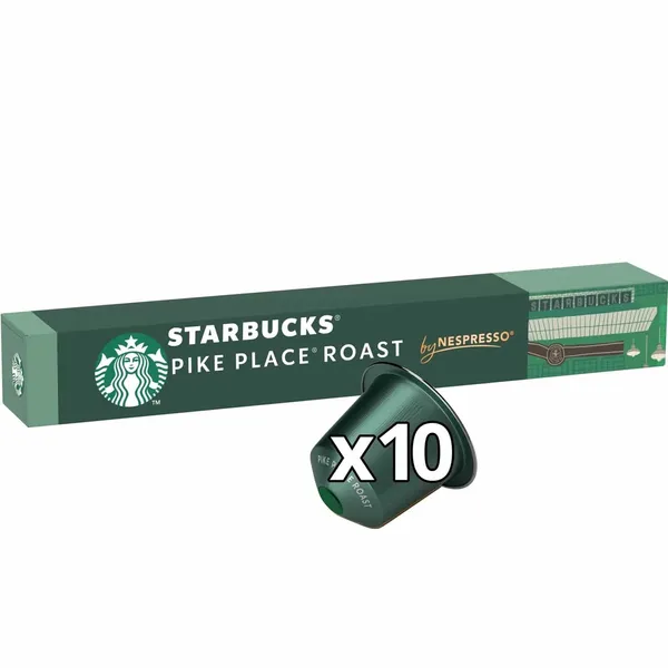 STARBUCKS-Café Capsules Pike Place Roast Intensité 7 Compatible Nespresso-10 capsules