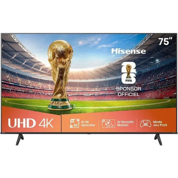 Televiseur Hisense 75" LED Smart Vidaa 4K UHD 75A6Q