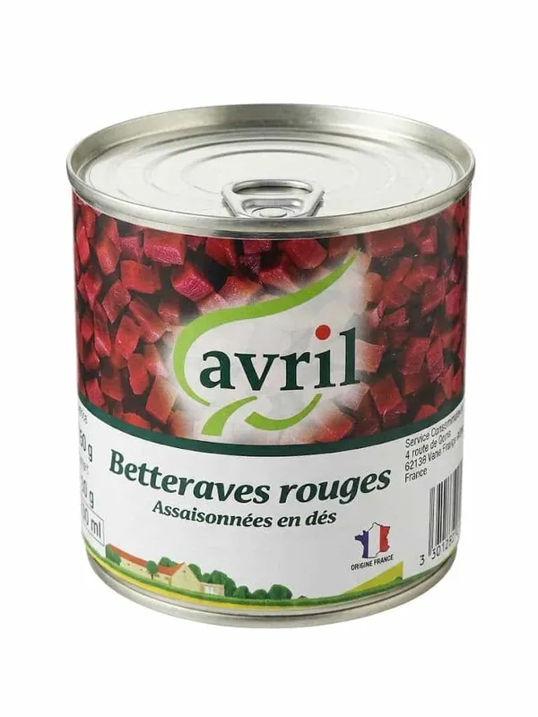 AVRIL - Betteraves Rouges Assaisonnées en dès - 400 g