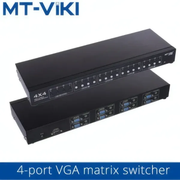 Switch Matriciel VGA MT-VIKI MT-VT414 - 4 Entrées/Sorties avec Télécommande