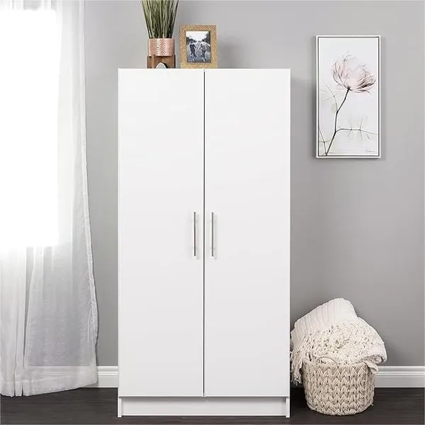 Armoire 2 battants 850X450X750 Cm Blanc ARB002