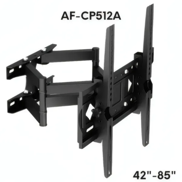 AIRFLUX AF-CP512A (42" à 85") Support TV mural à mouvement complet, support mural adapté pour TV de 42 à 85 pouces, réglage de l'inclinaison pivotante