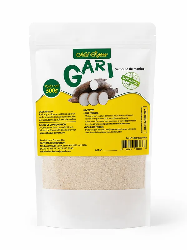 Mel Épices – Gari (semoule de manioc) - 500 g