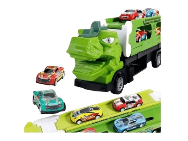 Dinosaure Transporteur Jouet 2 En 1 Voiturettes Miniatures Enfants Tendre Coloré Durable