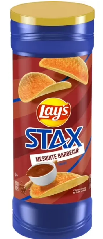 DLC Proche Août - Lay's Stax – Chips Saveur Barbecue au Mesquite – 156 g