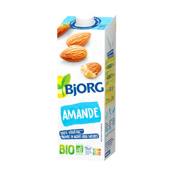 BJORG - Lait d'amande - Lait Végétal Bio - 1 L