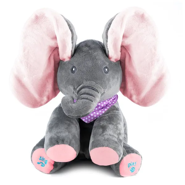 Peluche Éléphant Oreilles Mobiles