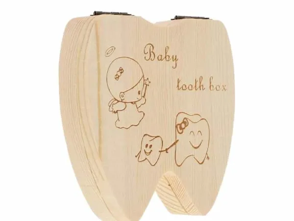 Boîte Souvenirs Bébé en Bois – Dents de Lait & Cordon Ombilical