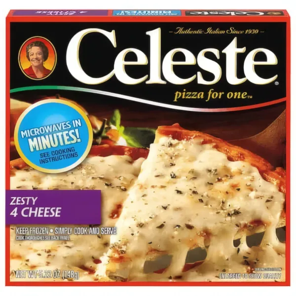 CELESTE – Pizza Zesty 4 fromages individuelle surgelée - 148 g