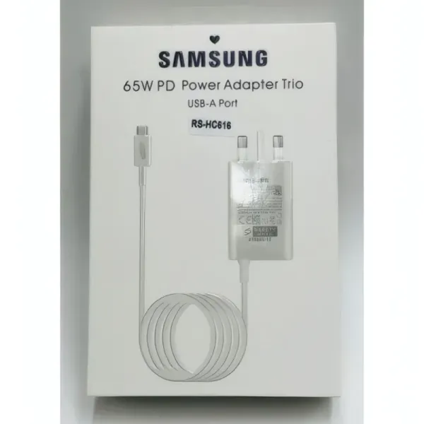 Chargeur Rapide USB-C 65W pour Samsung S8 - Adaptateur UK