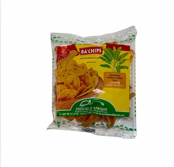DELICES D'AFRIQUE - Chips de banane plantain salées - 59g