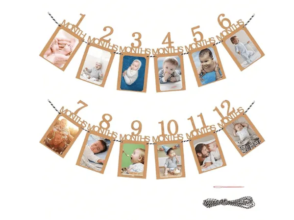 Bannière photo pour le 1er anniversaire de bébé