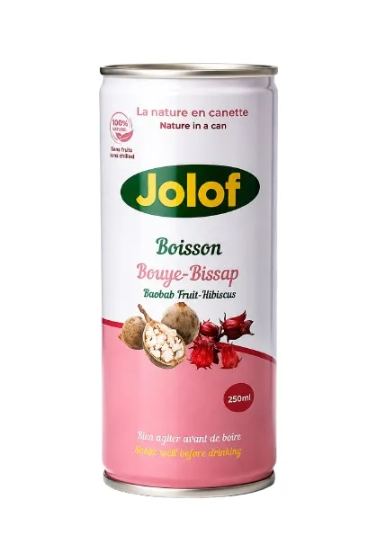 Jus de bouye bissap DJ-E canette 250 ml