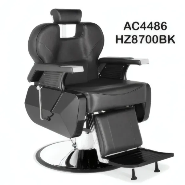 Chaise de Coiffeur Professionnelle Hydraulique HZ8700BK - Noir