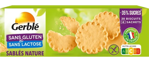 Gerblé – Biscuits Sablés – Sans Gluten & Sans Lactose