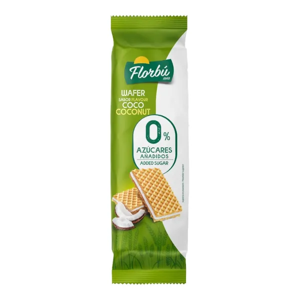 FLORBU – Gaufrettes Coco Sans Sucre - 150 g