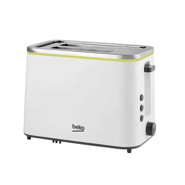 Grille Pain 800 W à 2 Fentes avec Fonction Réchauffage et Décongélation Beko TAM4321W