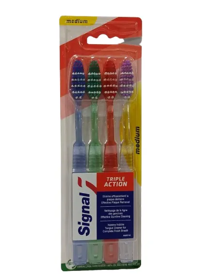 Brosses à dents 3 Action medium Signal x4