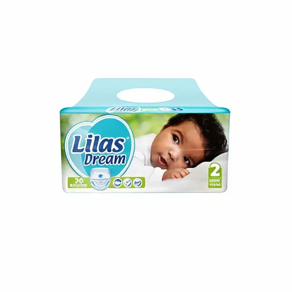 LILAS DREAM - Couches bébé taille 2 mini  (3-5kg) - Lot de 36 couches
