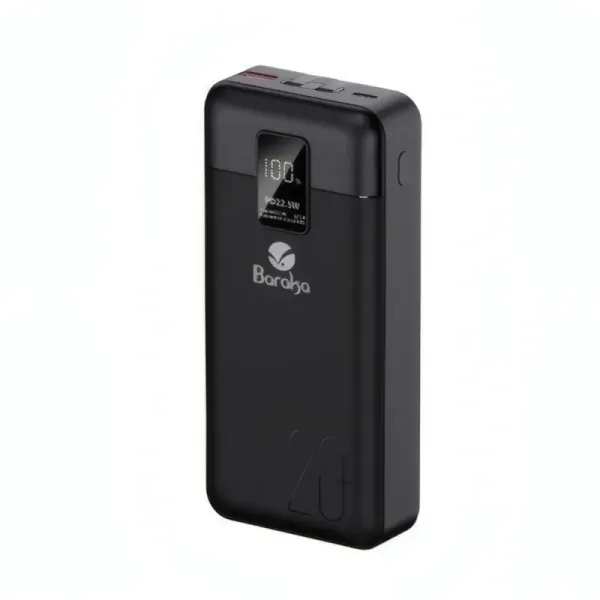 Power Bank Baraka BRK-PB77 20000mAh Noir avec USB et Type-C