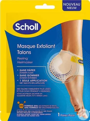 SCHOLL – Masque Pieds Exfoliant Peeling et Élimination des Callosités