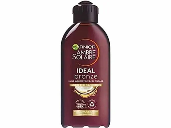 GARNIER Ambre Solaire -  Huile Bronzante Coco, Tout Type de Peau - 200ml