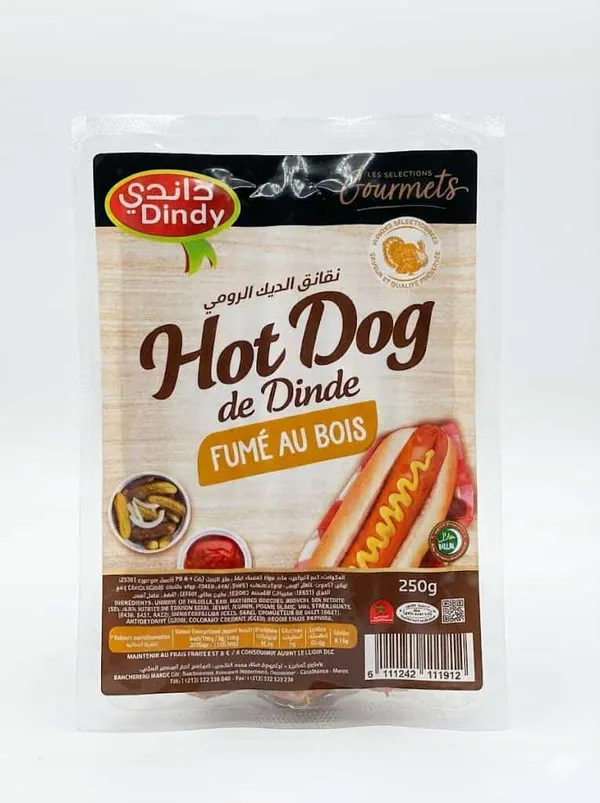 DINDY - Saucisses Hot Dog - 250 g
