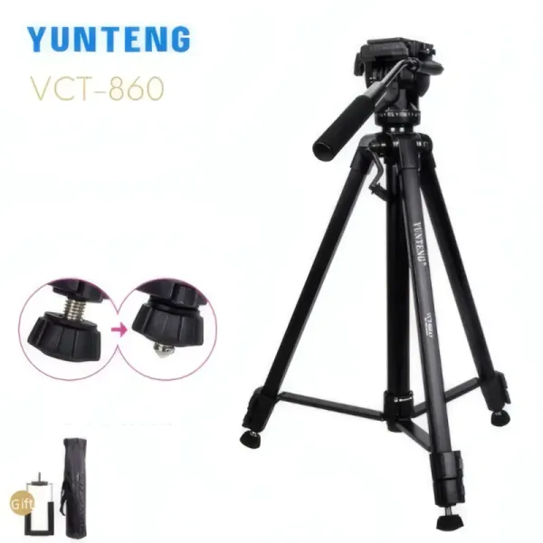 Trépied Caméra Professionnel YUNTENG VCT-860 en Aluminium