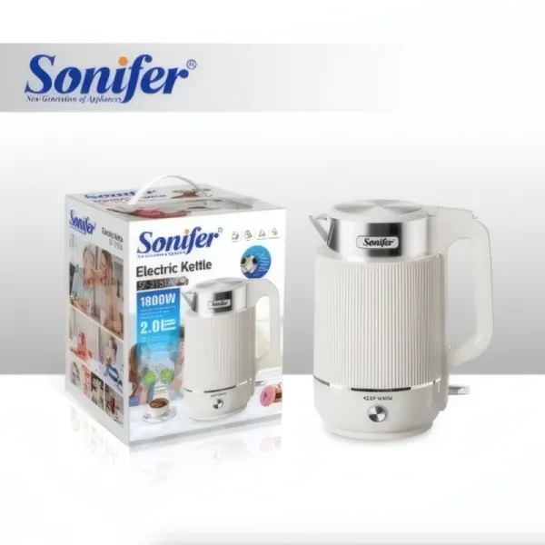 Bouilloire Électrique Sonifer SF-2151A - 2 Litres en Acier Inoxydable