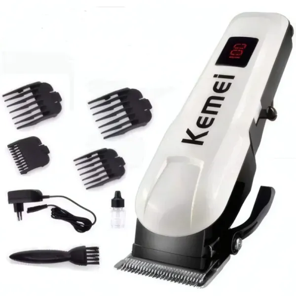 Tondeuse Rechargeable KEMEI KM-2578 avec Écran LCD et 4 Peignes