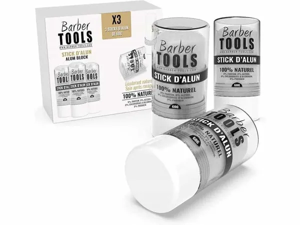 Barber Tools - Lot de 3 Sticks Déodorant de 60gr à la Pierre d'Alun