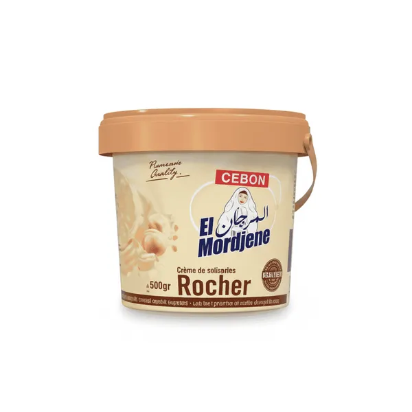El Mordjene - Crème de noisettes Rocher - Pâte a tartiner aux éclats de noisettes grillées - 600g