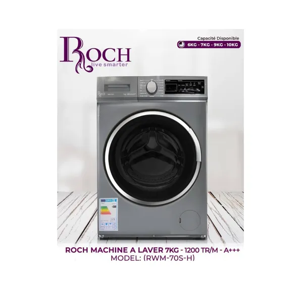 Machine A Laver Roch 7KG 1200TOUR/MIN A+++ Silver RWM-70S-H