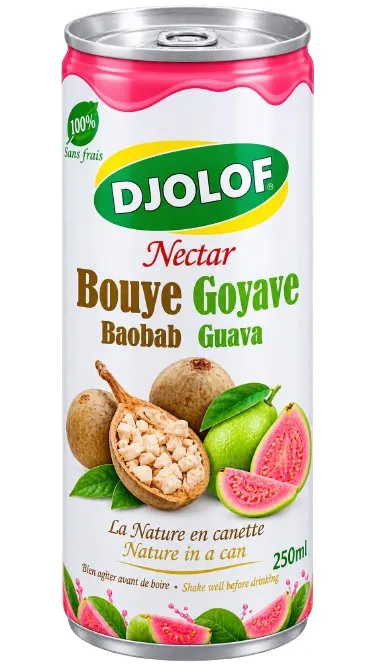 Jus de bouye goyave DJ-E canette 250 ml