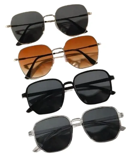 Lunettes de Soleil Unisexes – Lot de 4 Carrées Tendance