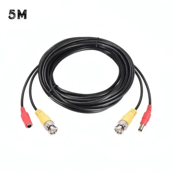 Câble coaxial RG59 BNC + DC - 5M