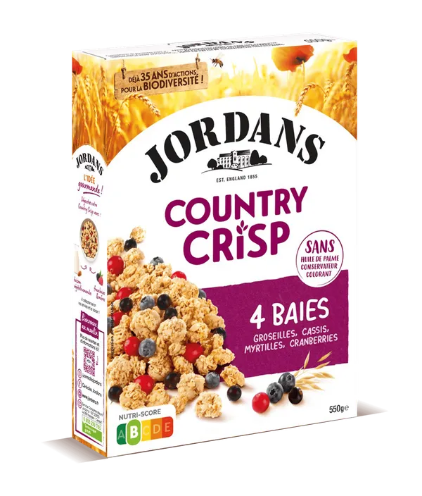JORDANS - Céréales Country Crisp 4 baies- 550G