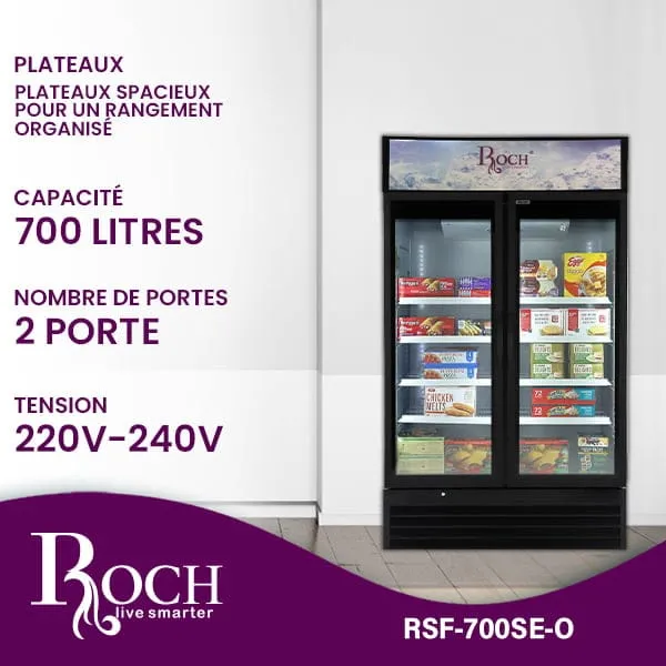 Refrigerateur Roch Vertical 2PORTES 700LITRES Vitrine RSF700SEO