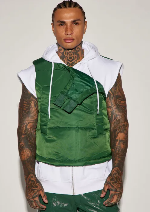 NOVAMEN - Gilet matelassé Detroit Velcro - Vert taille XL