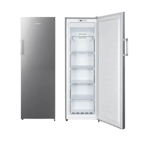 Congelateur Hisense Vertical 6TIROIRS 189LITRES Defrost Plaque Aluminium Gris RS24DC4SA