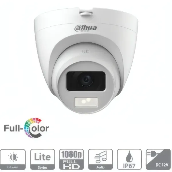 Caméra dôme Dahua 2MP Full Color avec LED intelligente