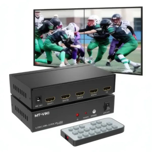 Contrôleur HDMI MT-VIKI MT-HD0104 pour Vidéo Wall 2x2 4K avec Télécommande